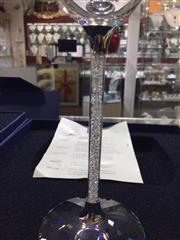 SET OF 2 Swarovski Champagne Toasting Flutes